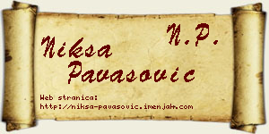 Nikša Pavasović vizit kartica